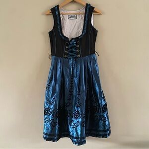 Lifos Women’s German Traditional Oktoberfest Dress Corsette Renaissance Size 38